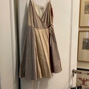 All Saints Spitalfields fabulous color block wrap dress